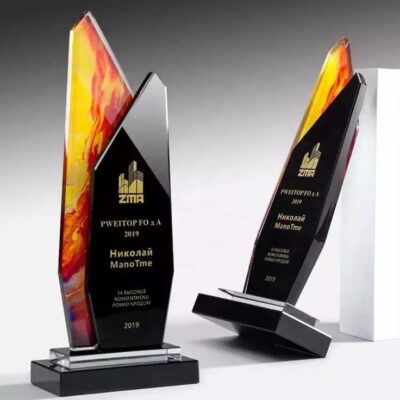 art design black crystal trophy awards