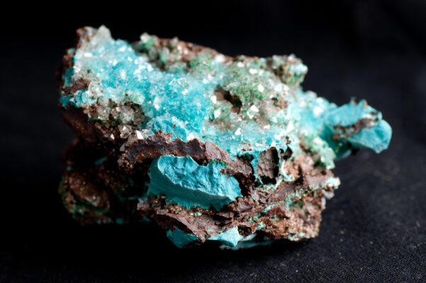 rosasite calcite mineral sample