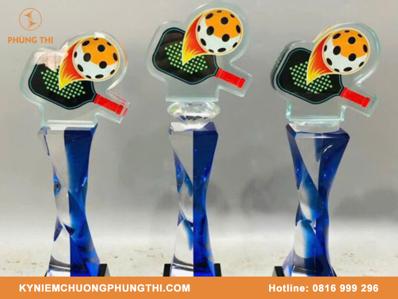 Mẫu cúp pha lê pickleball