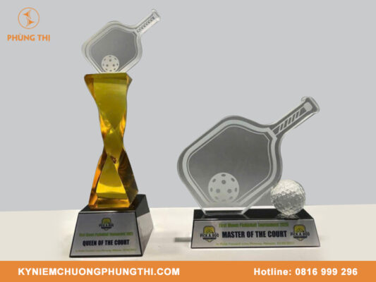 Mẫu cúp pha lê pickleball