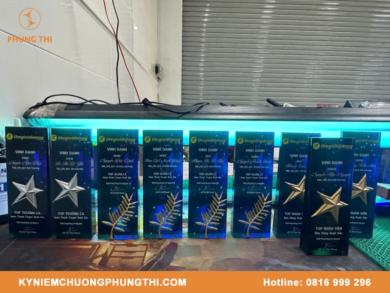 Kỷ niệm chương thuỷ tinh giá bao nhiêu?