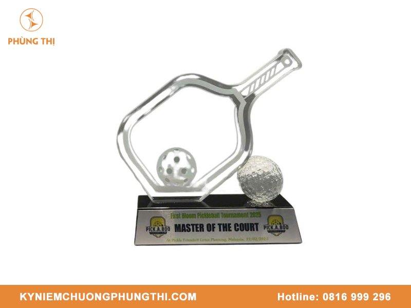 Cúp pha lê Pickleball đẹp & cao cấp Cúp pha lê Pickleball