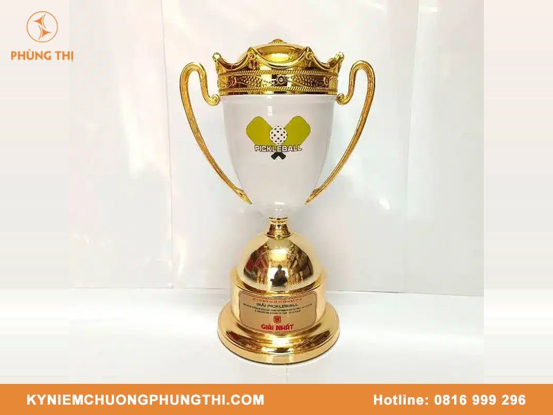 Cúp vàng pickleball thiết kế sang trọng & ý nghĩa Cúp vàng pickleball