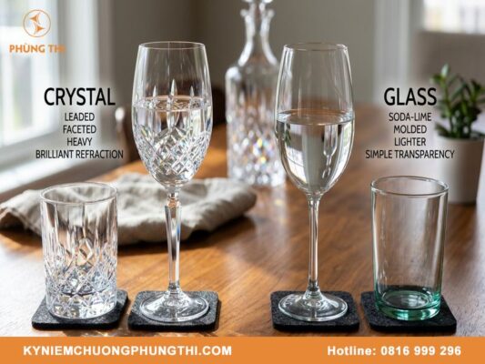 Phân biệt pha lê và thủy tinh đơn giản cùng Phùng Thị