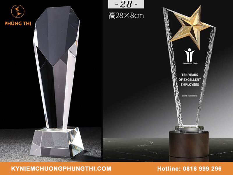 Quà tặng pha lê thiết kế theo yêu cầu đẹp & sang trọng Quà tặng pha lê