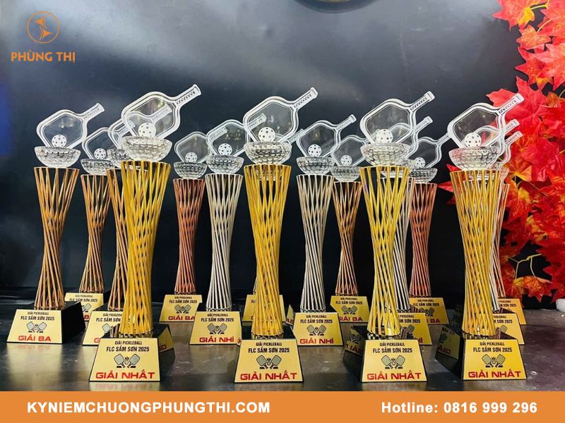 Số lượng cúp trong giải Pickleball