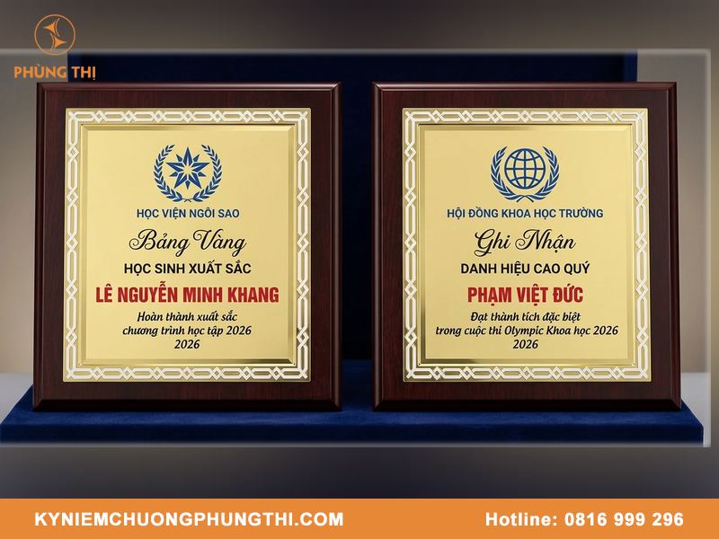 Gia công bảng vinh danh theo thiết kế