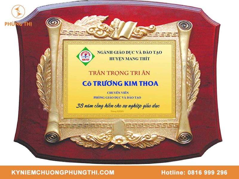 Nhận thiết kế bảng vinh danh theo yêu cầu