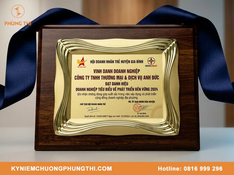 Bảng vinh danh giải thưởng doanh nghiệp thiết kế ấn tượng Bảng vinh danh giải thưởng doanh nghiệp