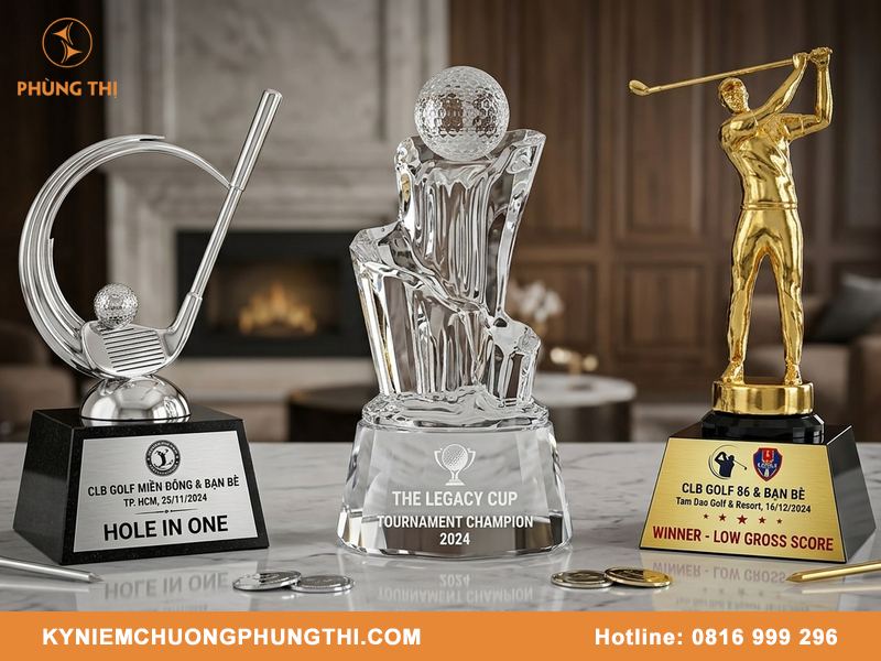 Thiết kế cúp golf theo yêu cầu