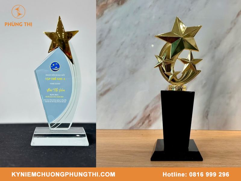 Cúp hợp kim vs cúp pha lê loại nào thẩm mỹ & bền bỉ hơn Cúp hợp kim vs cúp pha lê